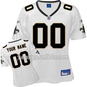 Camiseta Mujer NFL New Orleans Saints Personalizar Blanco 